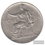 Italy Km-number. : 62 1922 Extremely Fine Nickel Extremely Fine 1922 1 Lira Sedentary Woman - 1900-1946 : Victor Emmanuel III & Umberto II