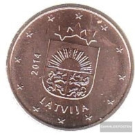 Latvia LET 1 2014 Stgl./unzirkuliert Stgl./unzirkuliert 2014 Kursmünze 1 Cent - Latvia