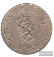 Luxembourg Km-number. : 51 1962 Extremely Fine Copper-Nickel Extremely Fine 1962 5 Francs Charlotte - Lussemburgo