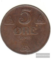 Norway Km-number. : 368 1928 Very Fine Bronze Very Fine 1928 5 Öre Gekröntes Monogram - Norvège