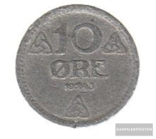 Norway Km-number. : 389 1943 Very Fine Zinc Very Fine 1943 10 Öre Crest - Norvège