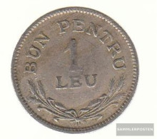 Romania Km-numBer. : 46 1924 (B) Very Fine Copper-Nickel Very Fine 1924 1 Leu Gekröntes Crest - Romania