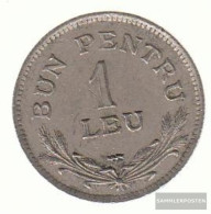 Romania Km-number. : 46 1924 (P) Very Fine KuPfer-Nickel Very Fine 1924 1 Leu Gekröntes Crest - Romania