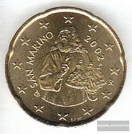 San Marino SMA 5 2002 Stgl./unzirkuliert Stgl./unzirkuliert 2002 Kursmünze 20 Cent - San Marino