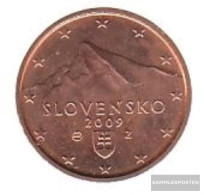 Slovakia Sk 2 2009 Stgl./unzirkuliert Stgl./unzirkuliert 2009 Kursmünze 2 Cent - Slovacchia