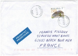 POLONIA - POLSKA - 2012 - 3 Zl - Prioritaire - Viaggiata Da Ketrzyn Per Berck Sur Mer, France - Cartas & Documentos