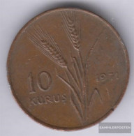 Turkey Km-number. : 898 1971 Extremely Fine Bronze Extremely Fine 1971 10 Kurus Fao - Turquia