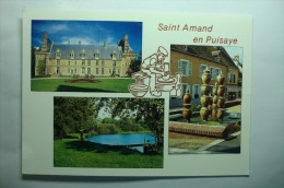 D 58 - Saint Amand En Puisaye - Le Château, La Fontaine Et L'étang De La Forge - Saint-Amand-en-Puisaye