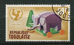 (cl 10 - P49) Togo Ob N° 730 (ref. Michel Au Dos) - Jouets : élephants - - Togo (1960-...)
