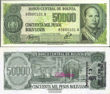 Bolivia Pick-number: 196 Uncirculated 1987 5 Centavo On 50000 Pesos - Bolivie