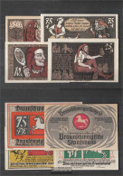 Brunswick (Lokalausg.) Notgeld: 155.1 Four Notgeldscheine The Braunschweigische Staatsbank Uncirculated 1921 10, 25, 50 - [11] Emissions Locales