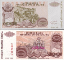 Croatia Pick-number: R29a Uncirculated 1993 50 Milliard Dinara - Kroatië