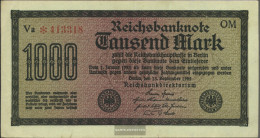 German Empire RosbgNr: 75q, Watermark Shaft 6stellige Kontrollnummer Uncirculated 1922 1.000 Mark - 1.000 Mark