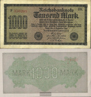 German Empire Rosenbg: 75g Watermark Mäander Uncirculated 1922 1.000 Mark - 1000 Mark