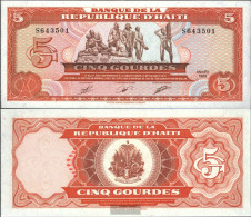 Haiti Pick-number: 255a Uncirculated 1989 5 Gourdes - Haïti