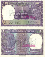 India Pick-number: 66 Uncirculated 1970 1 Rupee - India