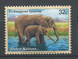 (cl 10 - P52) Nations Unies - New York ** N° 720 (ref. Michel Au Dos) - Elephants - - Neufs