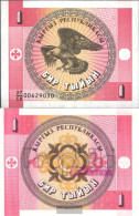 Kirgisistan Pick.number: 1 Uncirculated 1993 1 Tyiyn - Kyrgyzstan