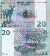 Kongo (Kinshasa) Pick-number: 83a Uncirculated 1997 20 Centimes Springbock - Non Classés