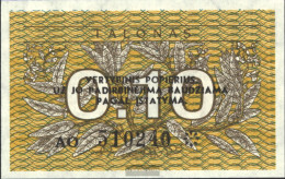 Lithuania Pick-number: 29b Uncirculated 1991 0,10 Talonas - Lithuania