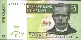 Malawi Pick-number: 36a Uncirculated 1997 5 Kwacha - Malawi