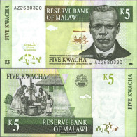 Malawi Pick-number: 36b Uncirculated 2004 5 Kwacha - Malawi