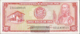 Peru Pick-number: 100c (1972) Uncirculated 1972 10 Soles - Peru