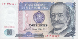 Peru Pick-number: 128 (1985) Uncirculated 1985 10 Intis - Peru