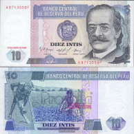 Peru Pick-number: 128 (1986) Uncirculated 1986 10 Intis - Peru