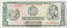 Peru Pick-number: 99c (05/1974) Uncirculated 1974 5 Soles - Peru