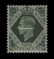 GREAT BRITAIN 1939 GEORGE VI 9d. U.M./N.S.C.  S.G. 473 - Nuevos