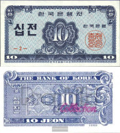 South-Korea Pick-number: 28a Uncirculated 1962 10 Jeon - Korea, South