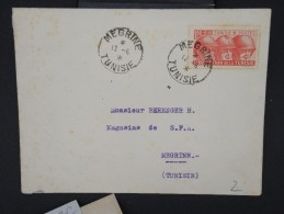 FRANCE-TUNISIE-Enveloppe De Megrine Pour Megrine  Obl Sans Année  Aff Plaisant  à Voir P6518 - Brieven En Documenten