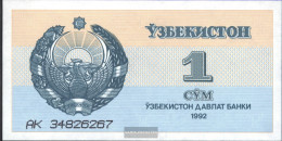 Uzbekistan Pick-number: 61a Uncirculated 1992 1 Sum - Uzbekistan