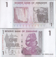 Zimbabwe Pick-number: 65 Uncirculated 2008 1 US Dollars - Simbabwe