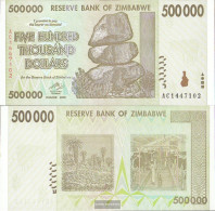 Zimbabwe Pick-number: 76 Uncirculated 2008 500.000 Dollars - Simbabwe