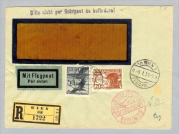 Österreich 1931-01-08 Flugpost-Brief Wien Nach Berlin - Other & Unclassified