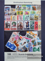 Rwanda 100 Different Stamps Unmounted Mint / Never Hinged - Collections