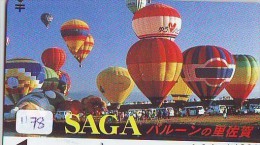 Telecarte  JAPON * Sport * MONTGOLFIERE (1178) Hot Air Balloon * Ballon * Aerostato  * PHONECARD JAPAN * - Sport