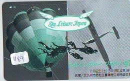 Telecarte  JAPON * Sport * MONTGOLFIERE (1184) SKY LEISURE * Hot Air Balloon * Ballon * Aerostato  * PHONECARD JAPAN * - Sport