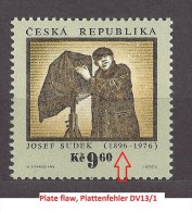 Czech Republic 1996 MNH ** Mi 103 Sc 2981 Yv 102 Josef Sudek Czech Photograph. Plate Flaw - Unused Stamps