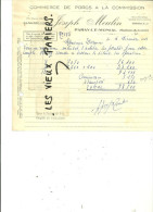 71 - Saône-et-loire - PARAY-LE-MONIAL - Facture MOULIN - Commerce De Porcs à La Commission – 1911 - REF 27H - 1900 – 1949
