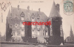 Eure Et Loir Courtalain Le Chateau Et L Eglise Editeur Eld Le Deley N°3 - Courtalain