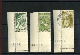 - SARRE 1947/56 . TIMBRES DE 1955 . OBLITERES . BORDS DE FEUILLES AVEC  NUMEROS . - Ongebruikt