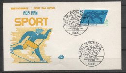 ALLEMAGNE  FDC   1980  Football Soccer Fussball  Ski De Fond Pour Le Sport - Briefe U. Dokumente