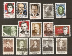 URSS   /    RUSSIE     -       L O T    -     PERSONNALITES     -     Oblitérés - Collections