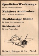 Original Werbung - 1939 - Flugzeugbau , Brütsch , Rüegger & Cie. In Zürich , Flugzeug !!! - Aviation