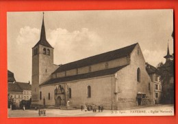 EZC-10 Payerne. Eglise Nationale. Enfants Dans Le Préau. ANIME. Jullien 3420. Cachet 1913 - Payerne