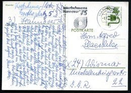 BERLIN P95 Postkarte Gebraucht Hannover-Wismar 1974 - Postkaarten - Gebruikt