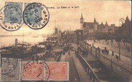 O) 1922 BELGIUM, ANTWERP, THE  STEEN AND  PORT, POSTAL CARD TO MEIXICO, XF - Sammlungen & Sammellose